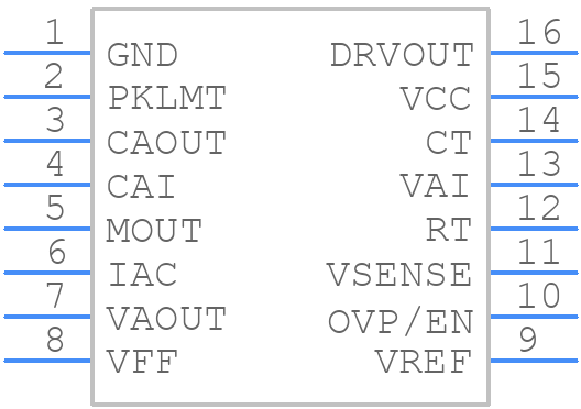 UCC3819APW - Texas Instruments - PCB symbol