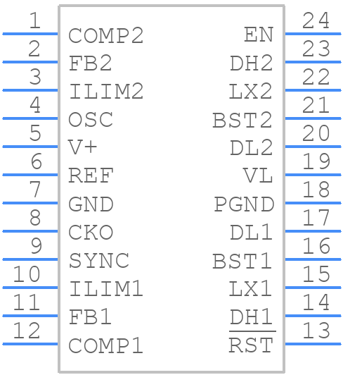 MAX1858AEEG+ - Analog Devices - PCB symbol