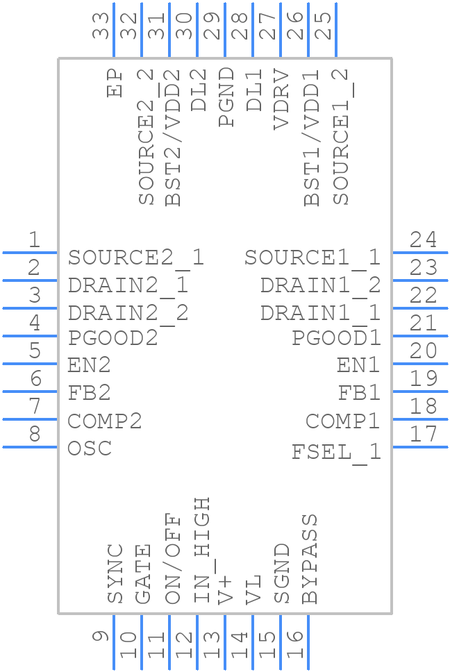 MAX5099ATJ+ - Analog Devices - PCB symbol