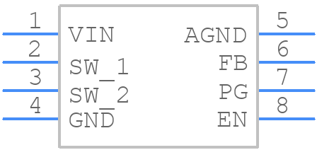 MP1608CGTL-P - Monolithic Power Systems (MPS) - PCB symbol