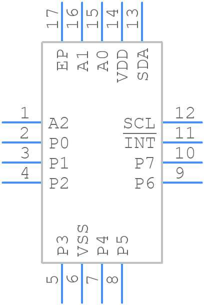 PCA9554CBS - NXP - PCB symbol