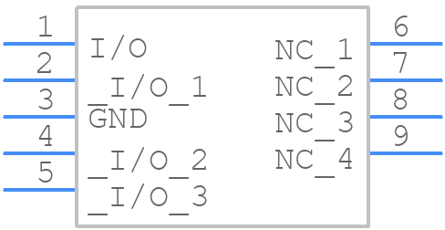 ESD5V3U4U-HDMI - Infineon - PCB symbol