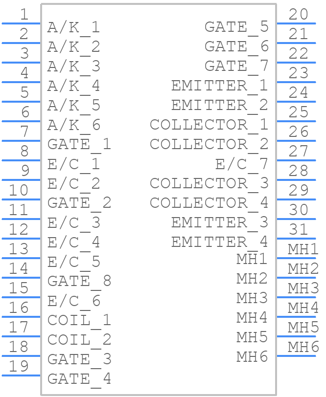 FP50R07N2E4B11BOSA1 - Infineon - PCB symbol