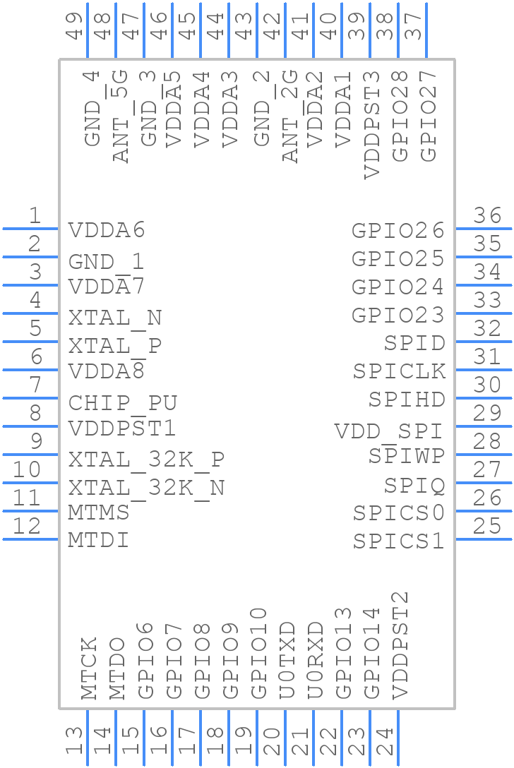 ESP32-C5HR8 - Espressif Systems - PCB symbol