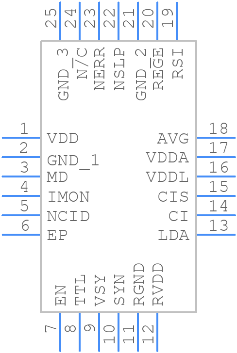 IC-NZPQFN24-4X4 - ic-haus - PCB symbol