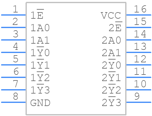 74HCS139PWJ - Nexperia - PCB symbol
