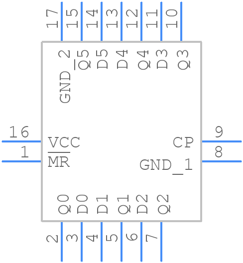 74HCS174BQ-Q100X - Nexperia - PCB symbol