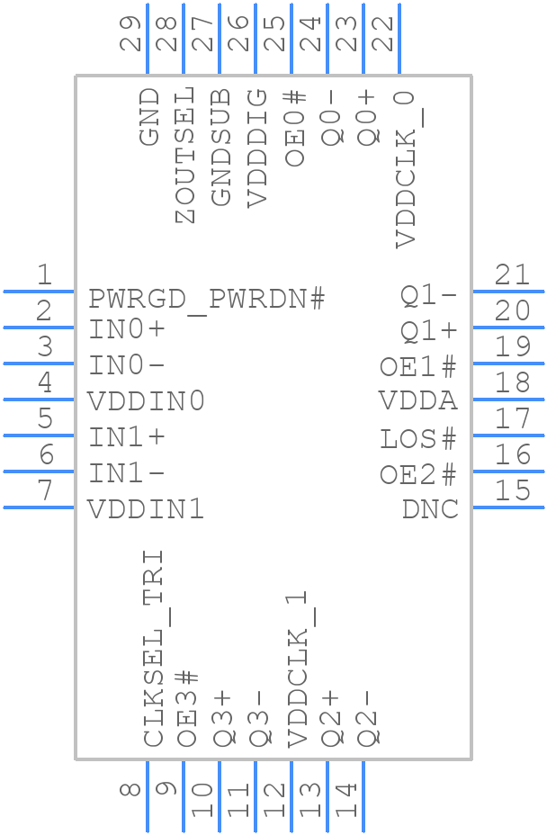 PI6CB332204ZLFEX - Diodes Incorporated - PCB symbol