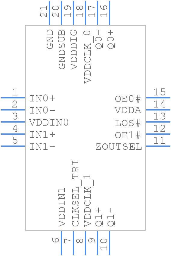 PI6CB332202ZNAEX - Diodes Incorporated - PCB symbol