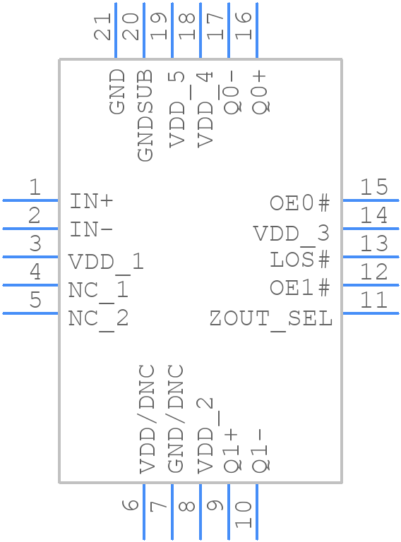 PI6CB332002ZNAEX - Diodes Incorporated - PCB symbol