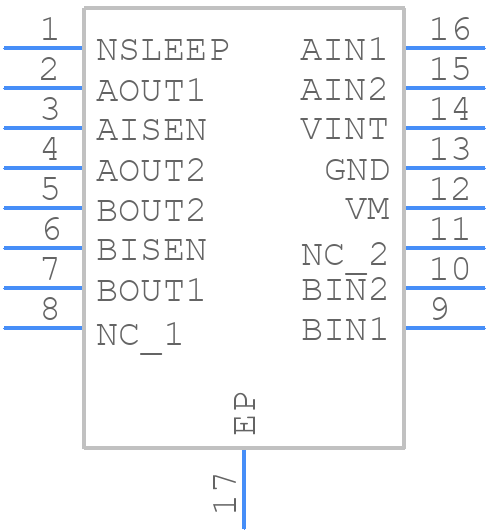 DIO5833XT16 - DIOO Microcircuits - PCB symbol