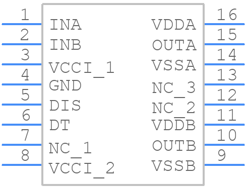UCC21330ADR - Texas Instruments - PCB symbol