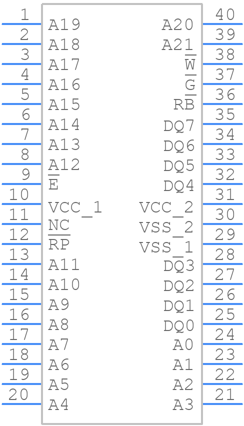 M29F032D70N6 - STMicroelectronics - PCB symbol