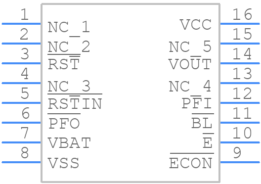 M40SZ100WMQ6E - STMicroelectronics - PCB symbol