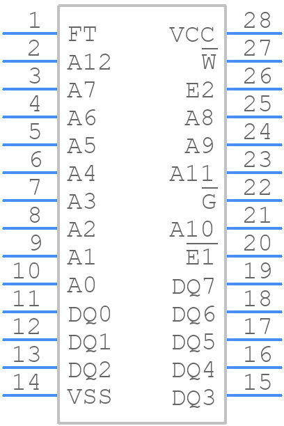 M48T58Y-70MH1 - STMicroelectronics - PCB symbol