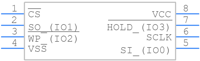 BY25Q16AWTIG(R) - BYTe Semiconductor - PCB symbol
