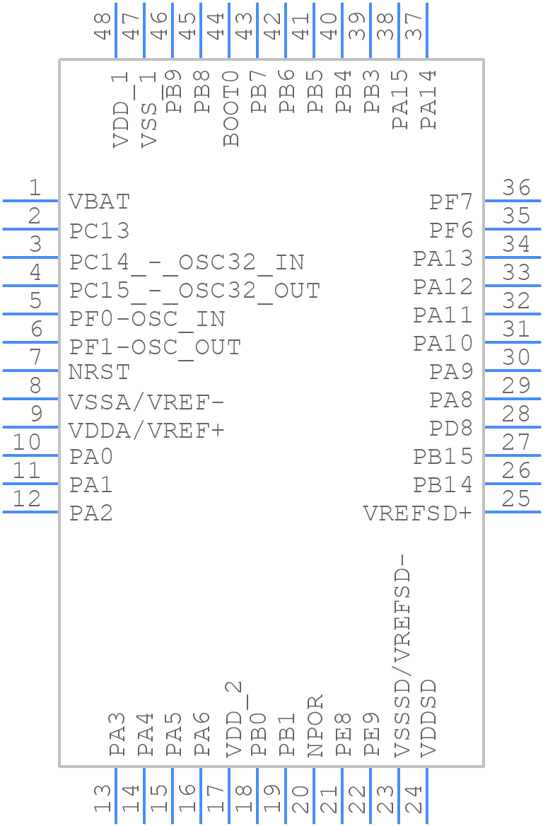 STM32F383CCT6 - STMicroelectronics - PCB symbol