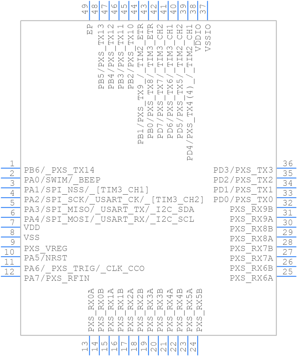 STM8TL53C4U6A - STMicroelectronics - PCB symbol