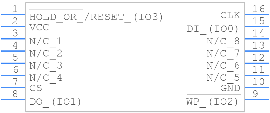 AS25F3256MQ-7S2INTR - Alliance Memory - PCB symbol