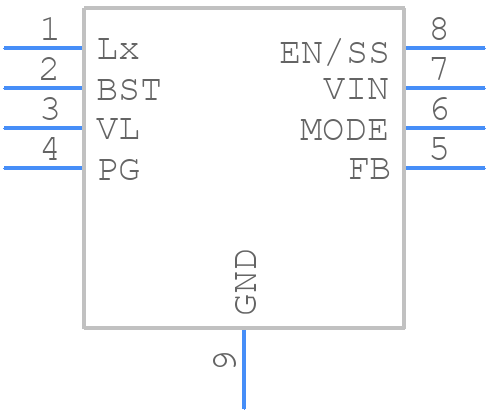 XC9711A758RR-G - Torex - PCB symbol