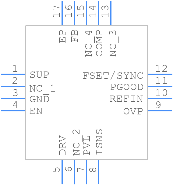 MAX16992ATED/V+T - Analog Devices - PCB symbol
