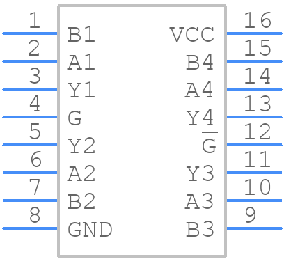 MAX33076EAEE+T - Analog Devices - PCB symbol
