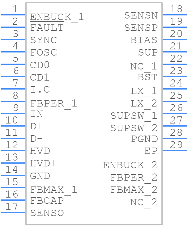 MAX16984RACIL/V+ - Analog Devices - PCB symbol