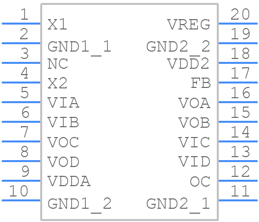ADUM3472WCRSZ - Analog Devices - PCB symbol