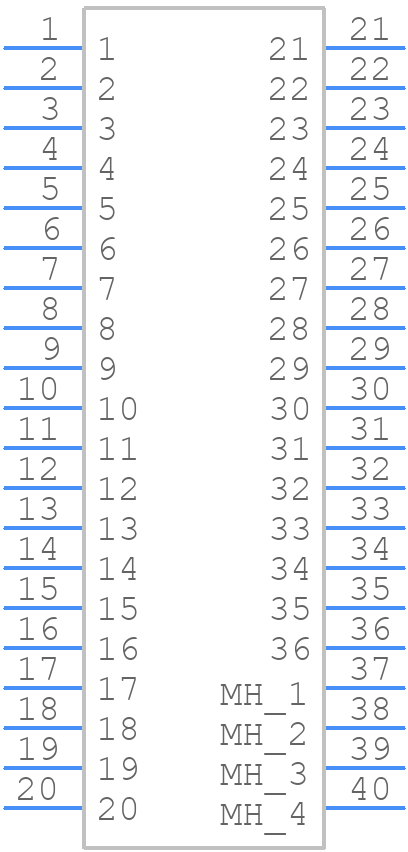 MX34TG36NF1 - JAE - PCB symbol