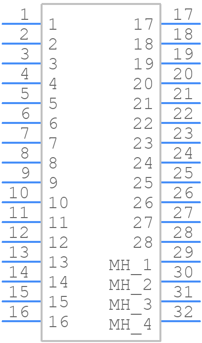 MX34TG28NF1 - JAE - PCB symbol