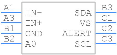 INA701AYWFR - Texas Instruments - PCB symbol