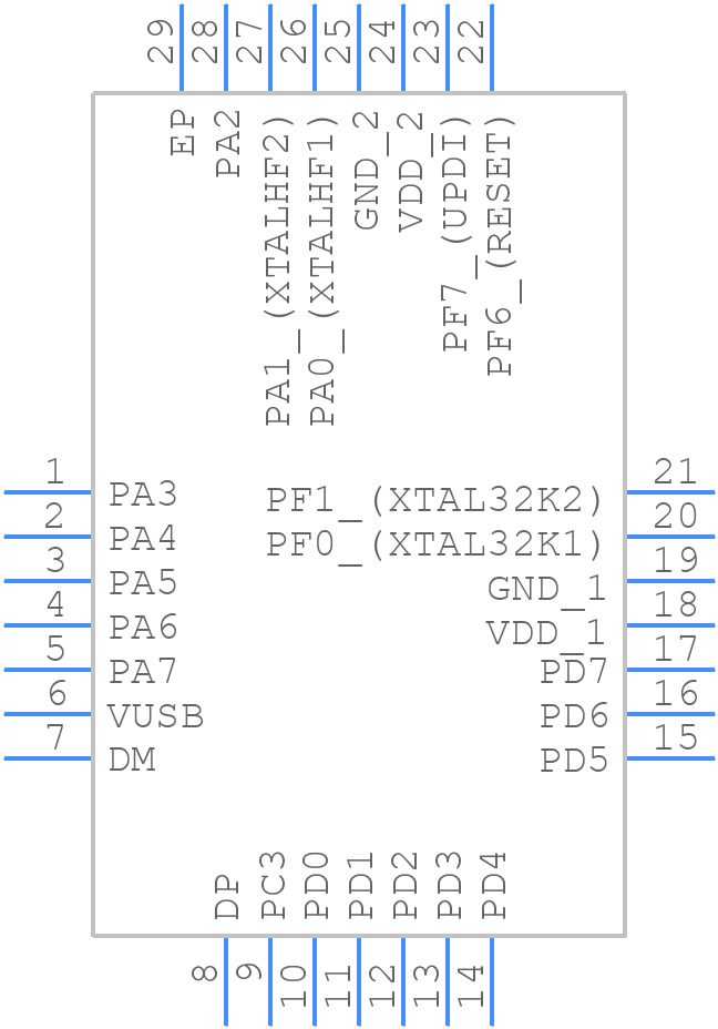 AVR64DU28T-I/STX - Microchip - PCB symbol