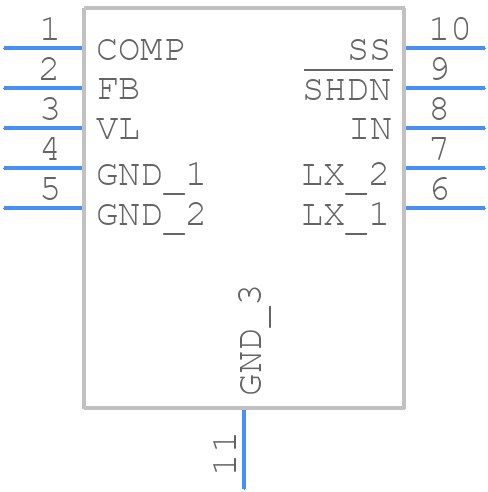 MAX17112ETB+ - Analog Devices - PCB symbol