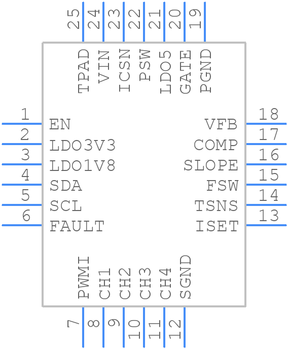 ALED7709BTR - STMicroelectronics - PCB symbol