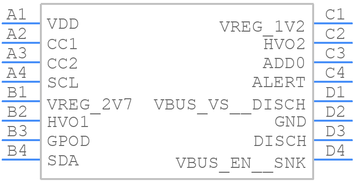 STUSB4531BJR - STMicroelectronics - PCB symbol