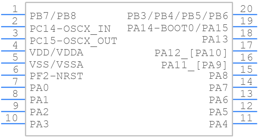 STM32C071FBP6TR - STMicroelectronics - PCB symbol