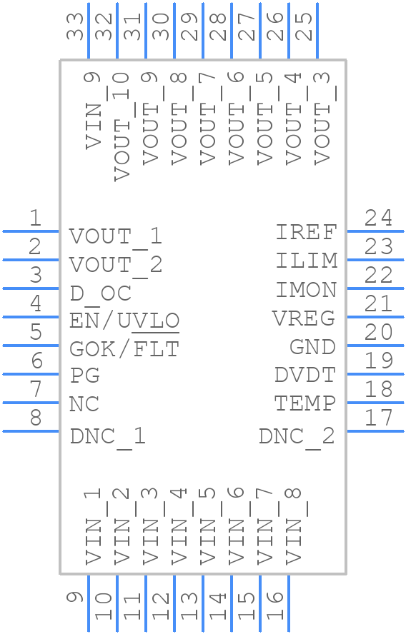 TPS25984B1RZJR - Texas Instruments - PCB symbol
