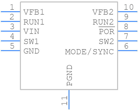 LTC3407IMSE-2#WPBF - Analog Devices - PCB symbol