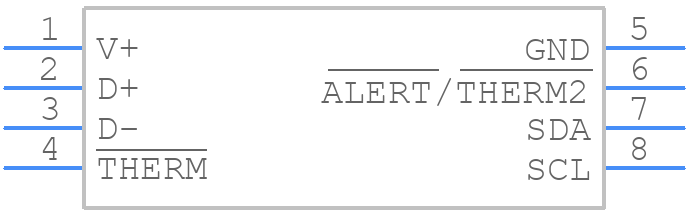 TMP411DCDDFR - Texas Instruments - PCB symbol
