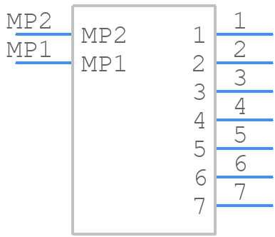 DF13-7P-1.25V(75) - Hirose - PCB symbol