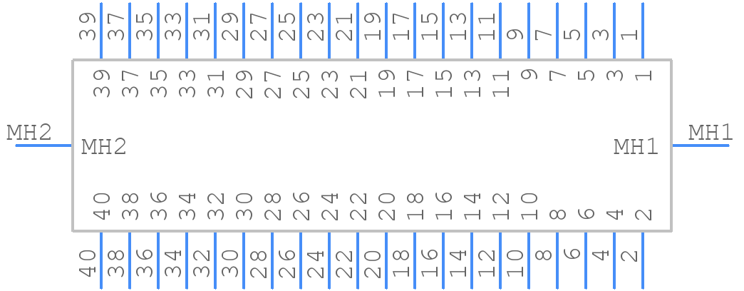 PS-40PE-D4T1-LP1 - JAE - PCB symbol
