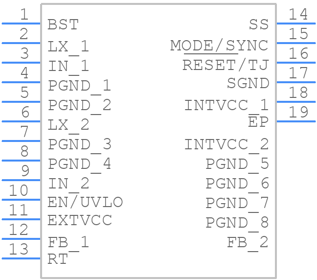 MAX17639AFN+T - Analog Devices - PCB symbol