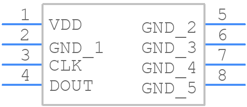 MP34DTW01 - STMicroelectronics - PCB symbol