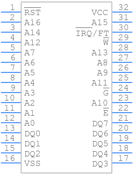 M48T129Y-70PM1 - STMicroelectronics - PCB symbol