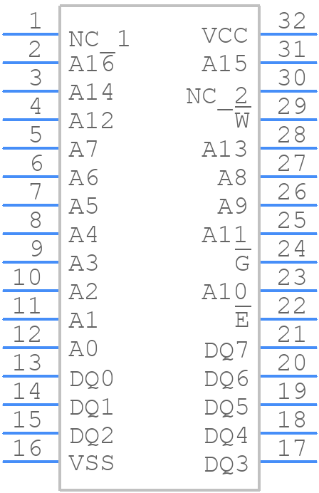 M48Z128-70PM1 - STMicroelectronics - PCB symbol
