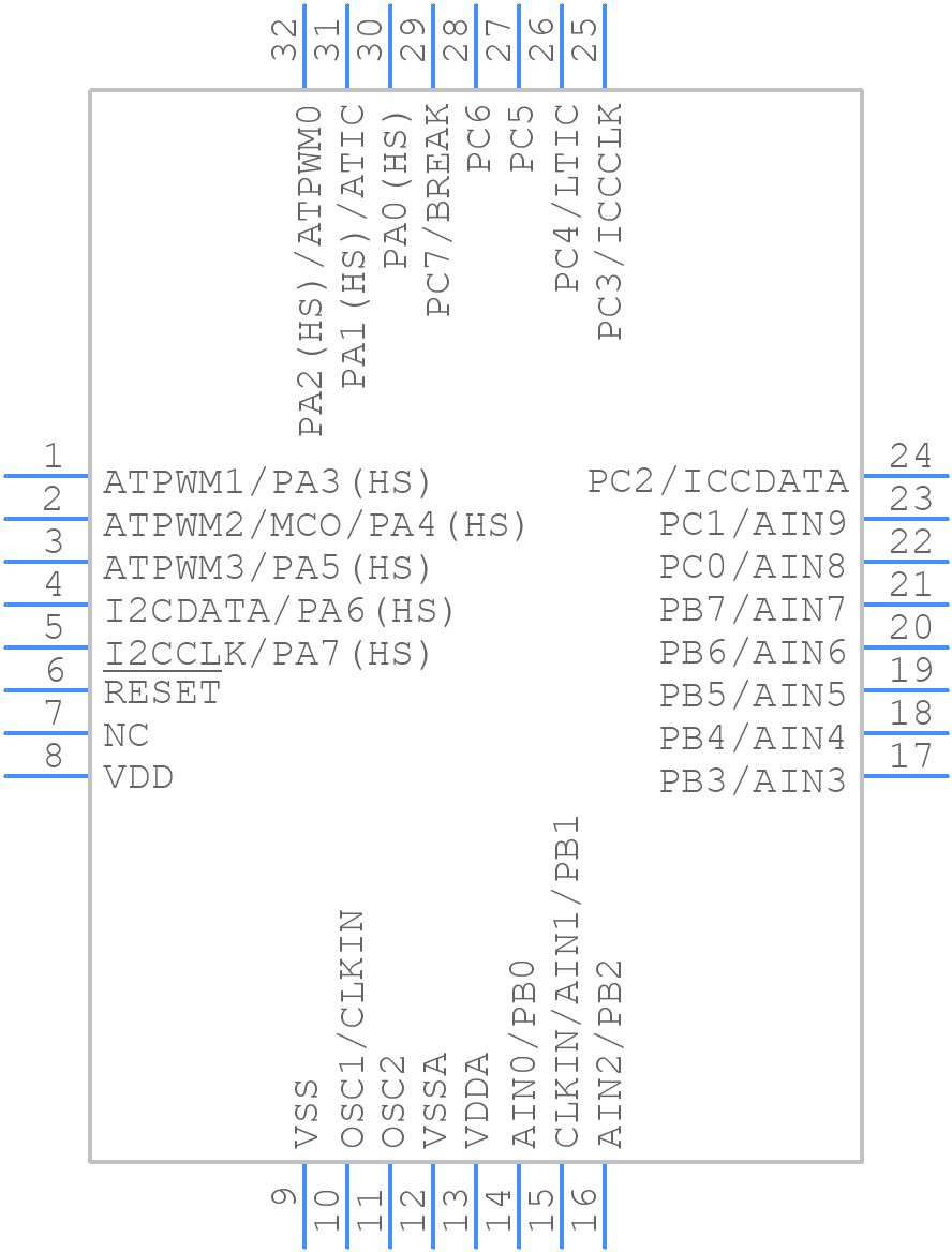 ST7FLI49MK1T6 - STMicroelectronics - PCB symbol