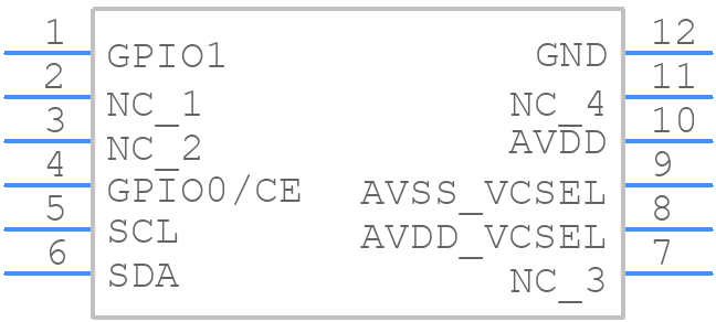 VL6180V0NR/1 - STMicroelectronics - PCB symbol