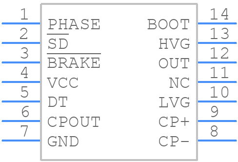 L6393N - STMicroelectronics - PCB symbol
