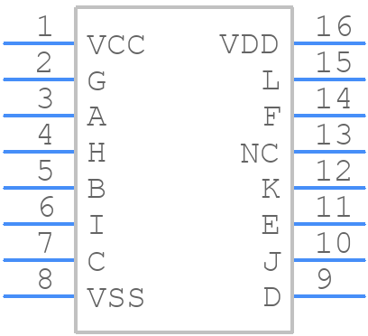 HCF4010BEY - STMicroelectronics - PCB symbol