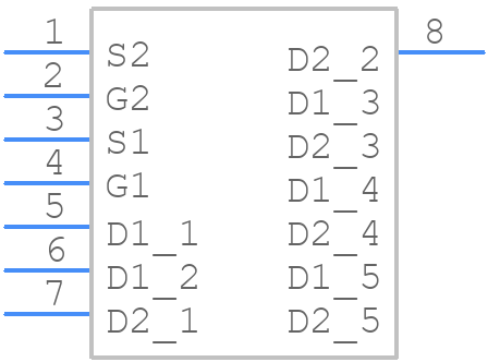 STL8DN4LLF6 - STMicroelectronics - PCB symbol